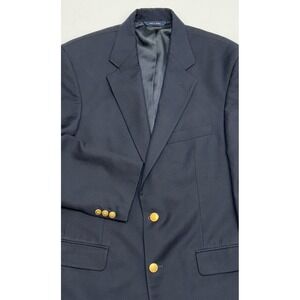 VTG 90s/Y2K Brooks Brothers BrooksEase Navy Wool Blazer w/Gold Buttons 38R EUC
